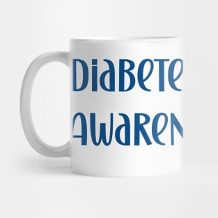 Diabetes awareness pretty blue ribbon Mug